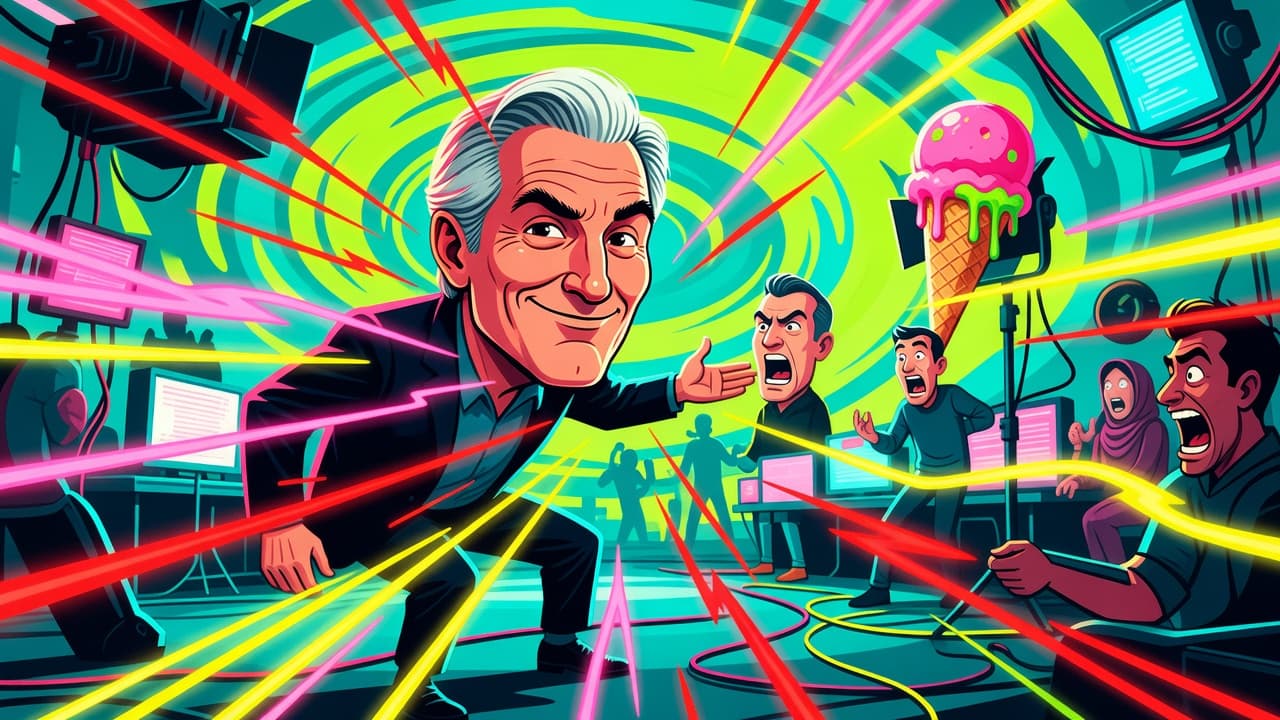 Richard Gere's Spain Escape Audited Over July 4 Family Jaunt — Celebrities satirical illustration by Roast Station