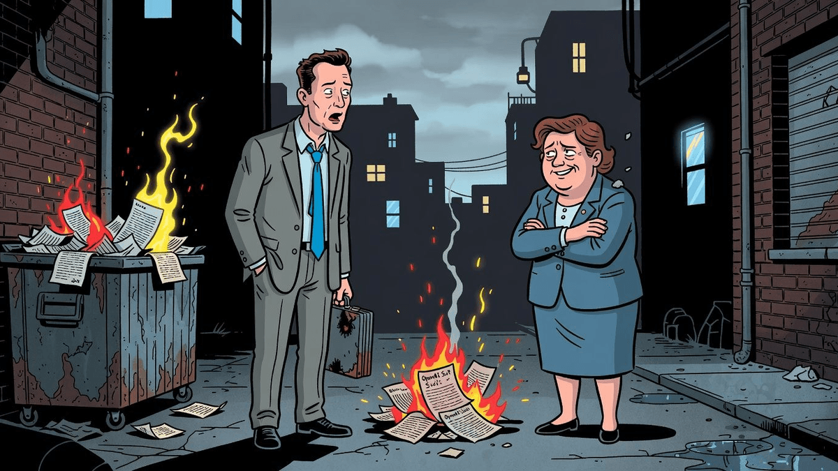 Absurdity Audit: Musk's Delayed OpenAI Suit Gets Unanimously Torched — Tech satirical illustration by Roast Station
