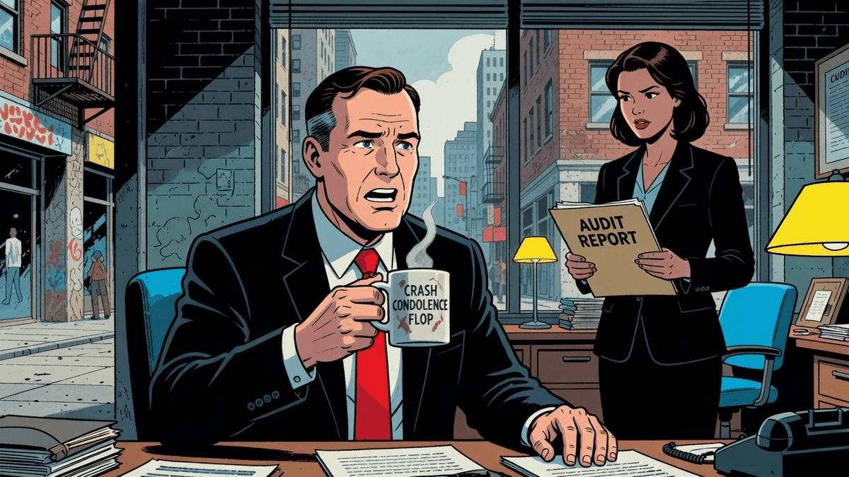 Air Canada Audits CEO Language After Crash Condolence Flop — World satirical illustration by Roast Station