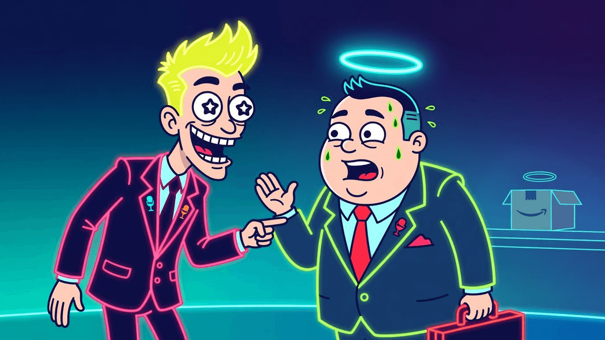Amazon's Faith Drama: Refreshingly Raw or Peak Corporate Halo Polish? — Entertainment satirical illustration by Roast Station