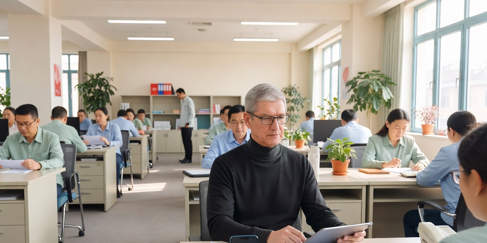 Apple Trained a China Model With Alibaba — Tech satirical illustration by Roast Station
