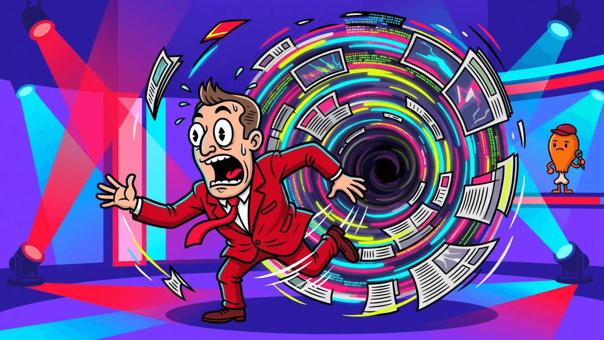 BBC Homepage: The News Buffet Black Hole — Sports satirical illustration by Roast Station