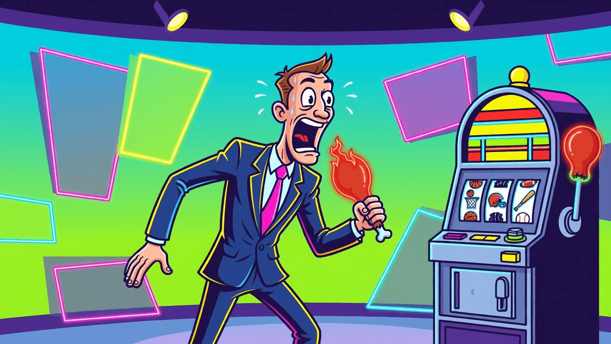 Bleacher Report's Odds Onslaught: Sports or Slot Machine? — Sports satirical illustration by Roast Station