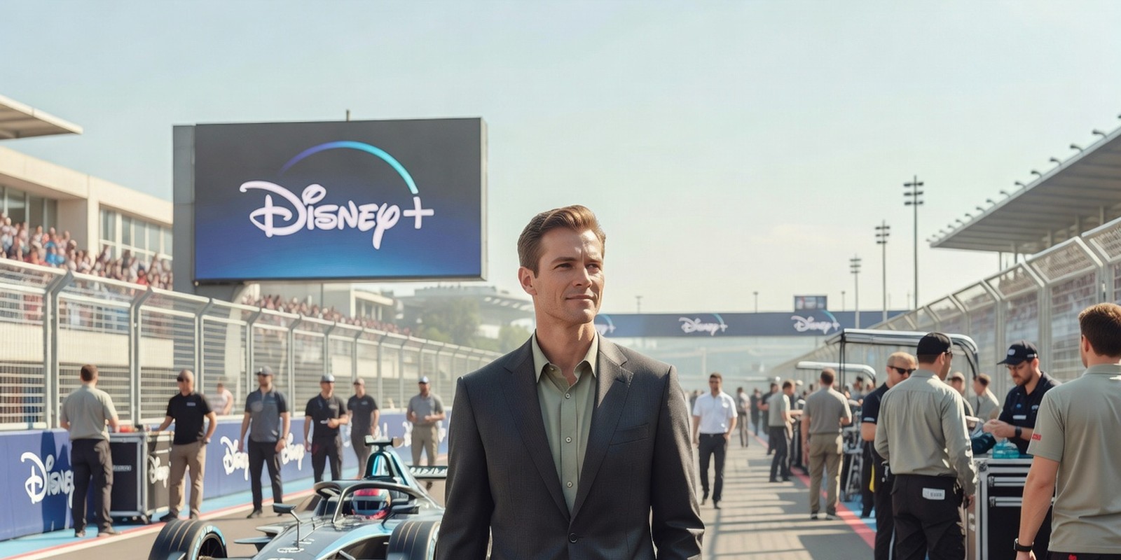 Disney Bought Formula E Streaming for 144 Markets — Sports satirical illustration by Roast Station