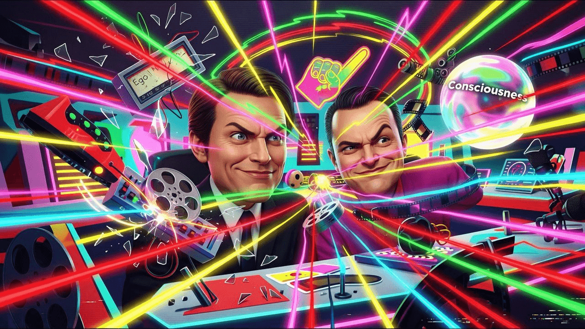 Ego Meter Breaks as Film Chases Consciousness With Pure Psychodrama — Entertainment satirical illustration · SPICY tier · Roast Station editorial