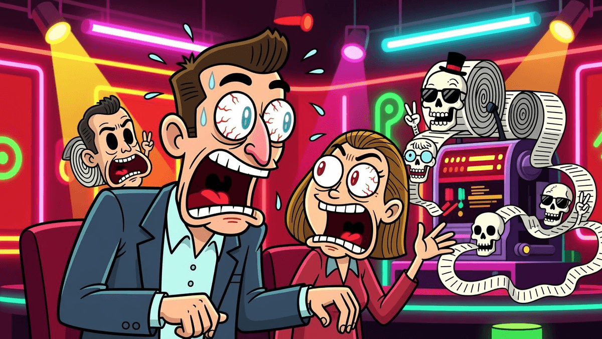 HELLO! Magazine's Creepy Celeb Death Ticker — Celebrities satirical illustration · SPICY tier · Roast Station editorial