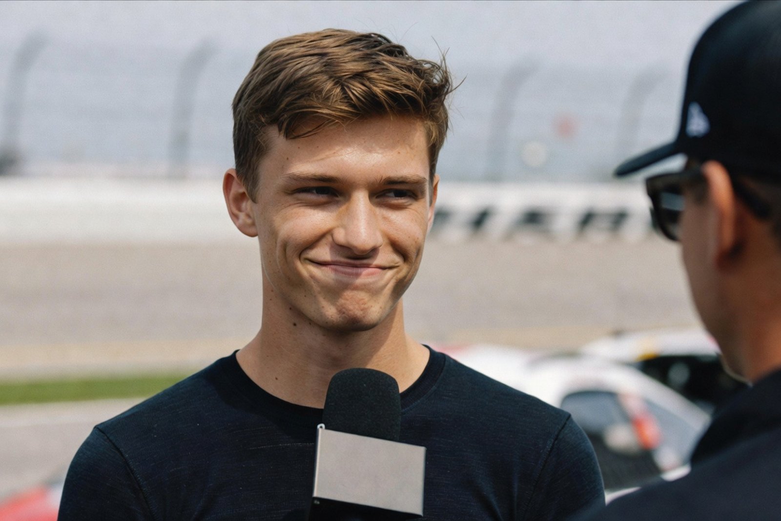 Hocevar Spun Keselowski for Clicks at Darlington — Sports satirical illustration · SPICY tier · Roast Station editorial