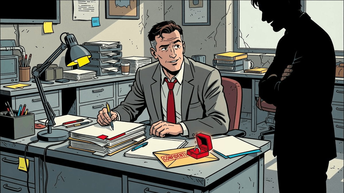 ICC Prosecutor’s ‘Engaged’ Conduct Gets Confidential Review — World satirical illustration by Roast Station