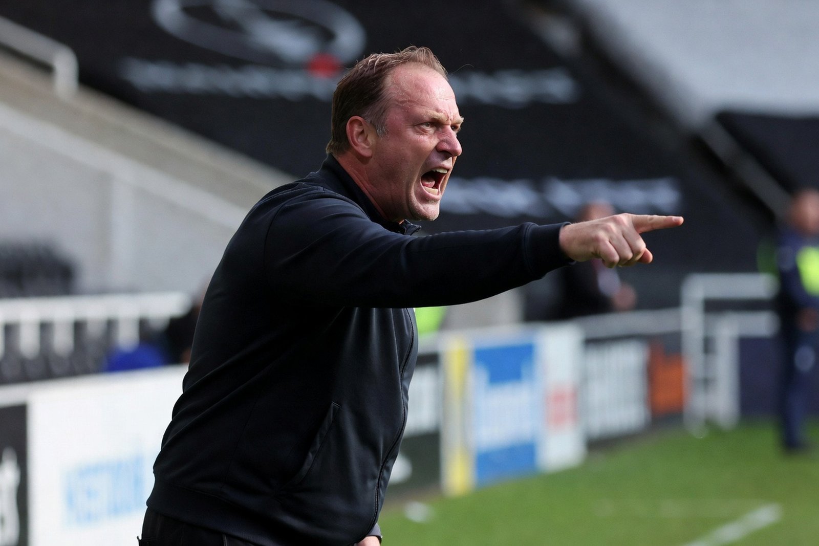 Jones Ripped the Linesman at The Valley — Sports satirical illustration · MILD tier · Roast Station editorial