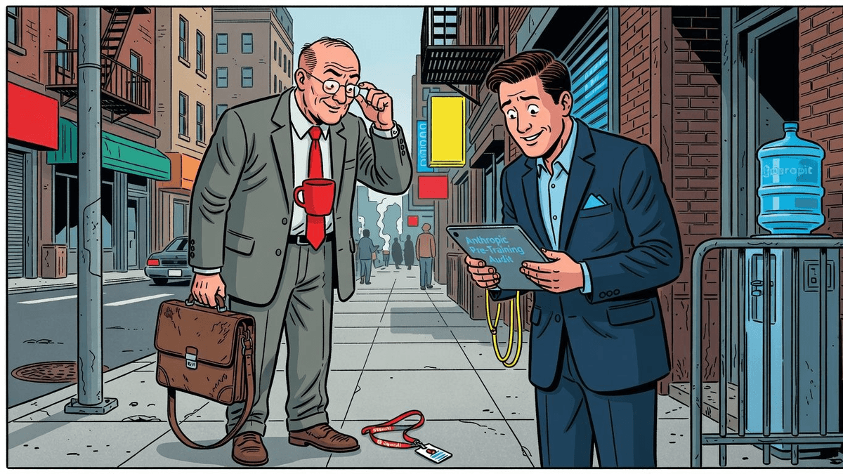 Karpathy Ditches OpenAI for Anthropic Pre-Training Audit — Tech satirical illustration by Roast Station