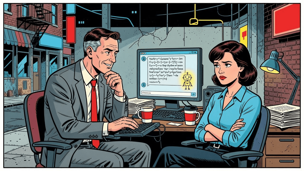 Marketers Now Grapple With Bullshitting AI Chatbots — Tech satirical illustration by Roast Station