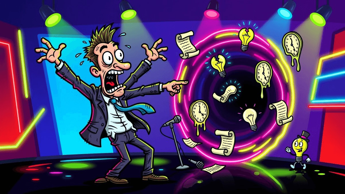 NDTV's Viral Black Hole Swallows Sanity — Culture satirical illustration by Roast Station