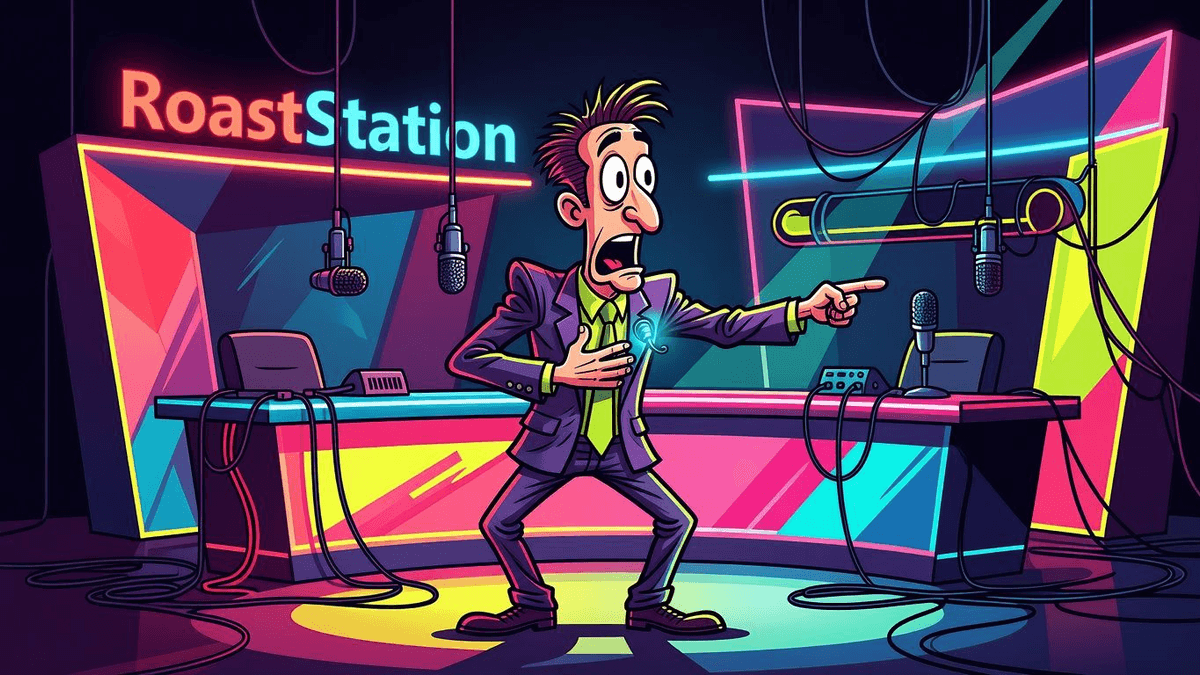 Newsweek: In-Depth Analysis or Infinite Scroll? — Tech satirical illustration by Roast Station