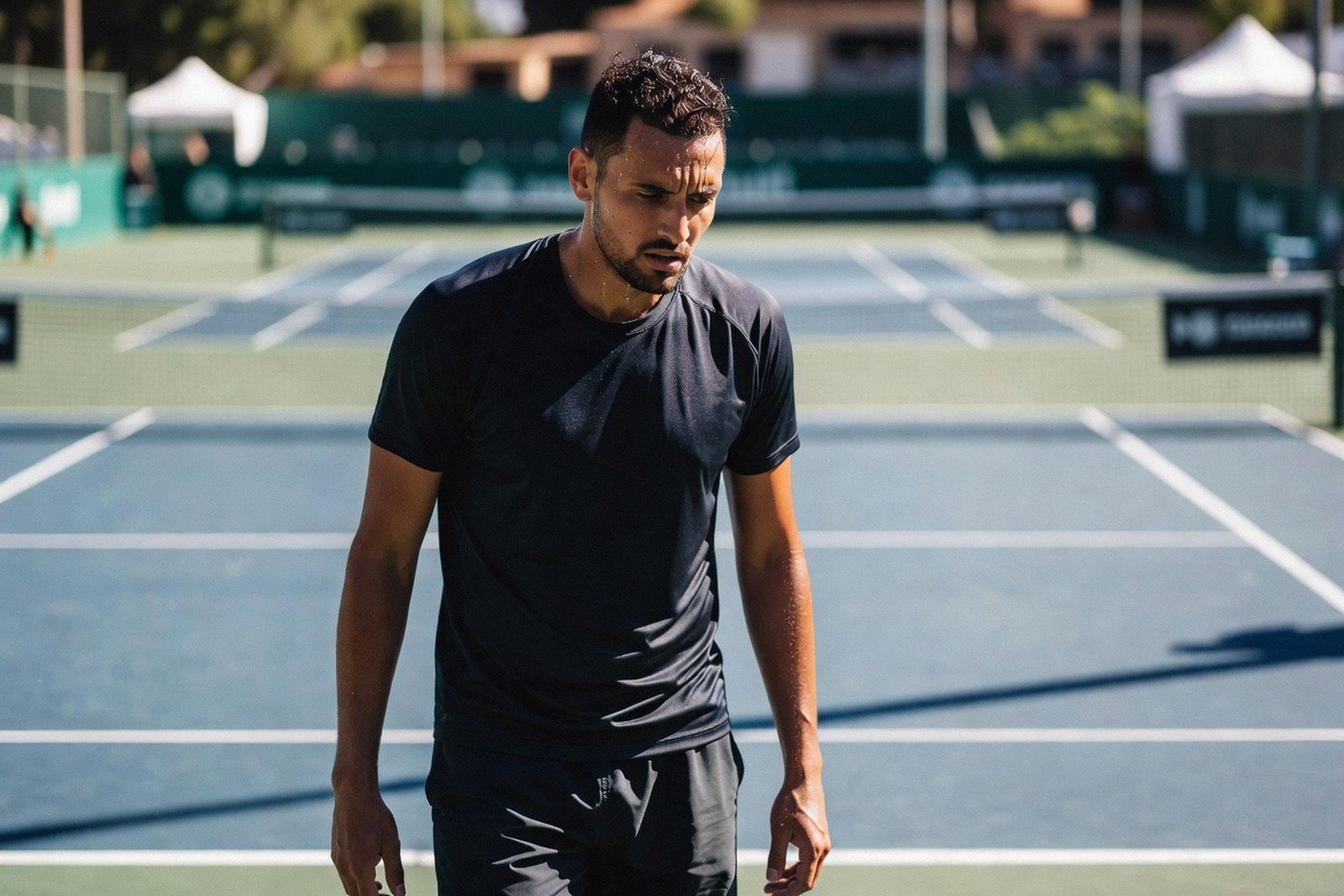 Kyrgios Tested Positive for Cocaine at Mallorca ATP — Sports satirical illustration by Roast Station