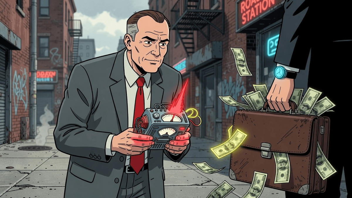 Ollama Ego Meter Spikes as $65M Floods In — Tech satirical illustration by Roast Station