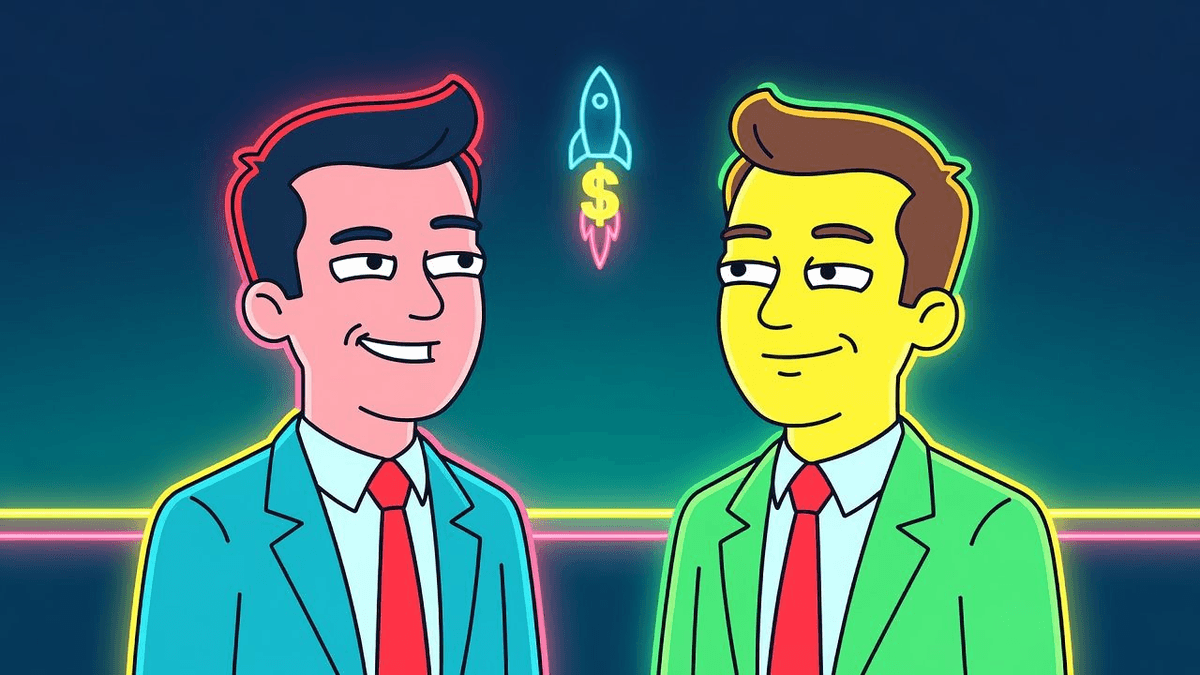 SpaceX Trading Milestone Creates First Trillionaire — Finance satirical illustration · MEDIUM tier · Roast Station editorial