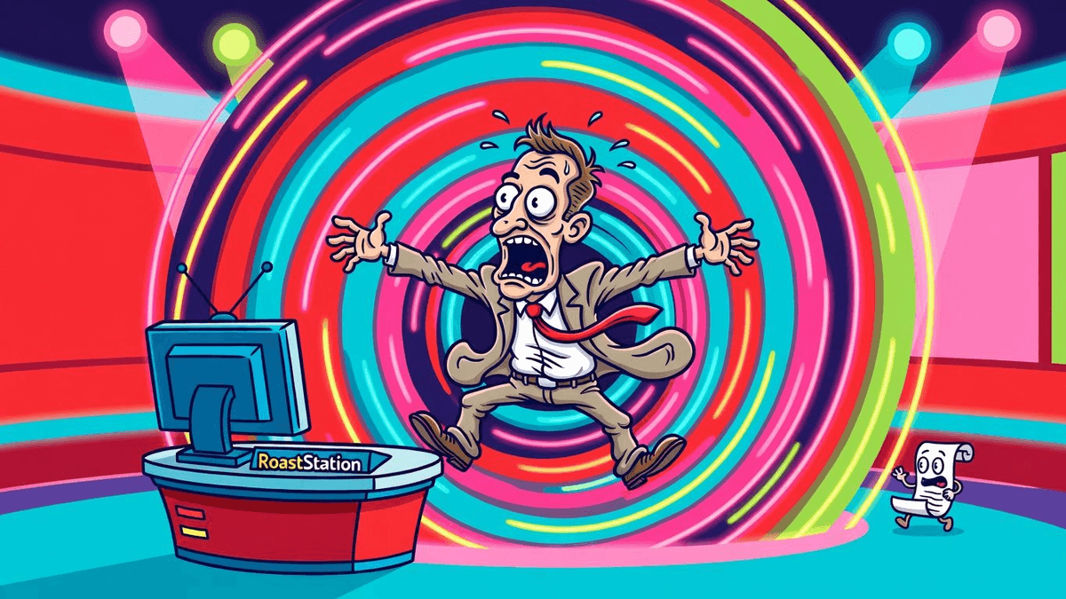 The Hindu's Infinite News Vortex Sucks You In — Sports satirical illustration by Roast Station