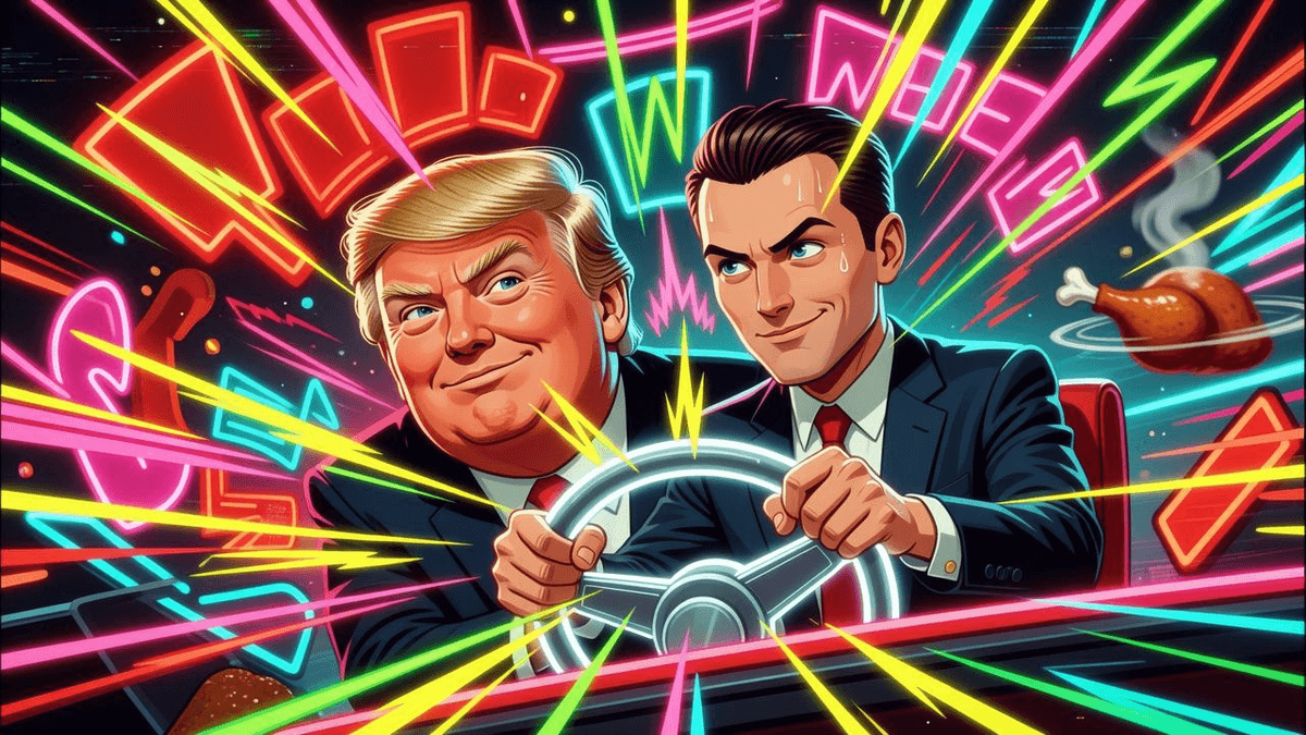 Trump Demanded Loyalty While Europe Grabbed the Wheel — Politics satirical illustration by Roast Station