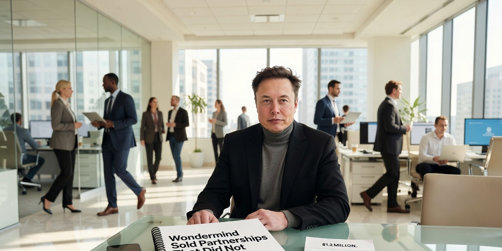 Wondermind Sold Partnerships That Did Not Exist — Celebrities satirical illustration by Roast Station
