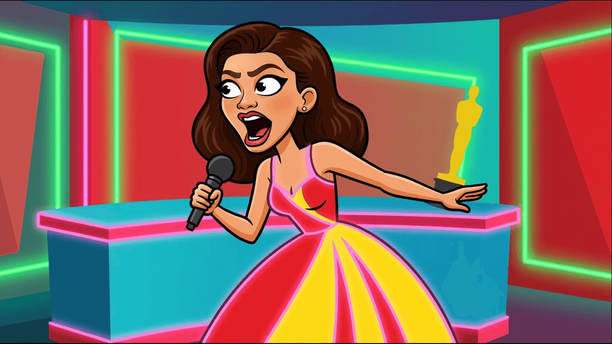 Zendaya's 'Drama' Confession: Oscar or Outrage? — Celebrities satirical illustration by Roast Station